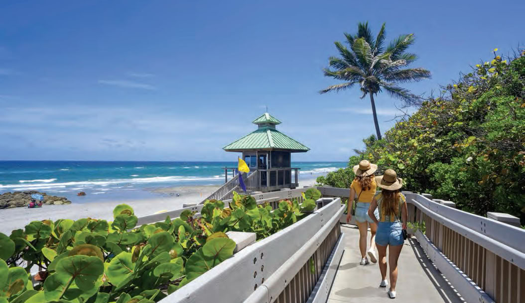 The boardwalk at Boca Raton Beach